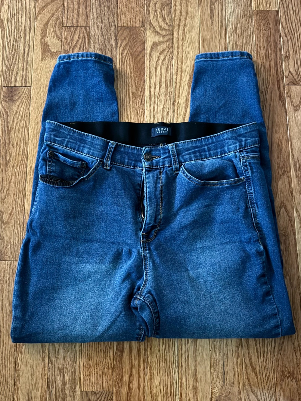 Curve Appel Slim Straight Jeans in Dark Blue